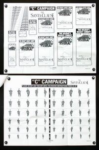 4t785 SANTA CLAUSE press sheet '94 Disney, full-length image of fat Tim Allen, Christmas comedy!
