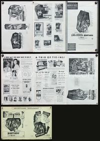 4t786 SANTIAGO pressbook '56 artwork of Alan Ladd with gun & Rossana Podesta in the jungle!