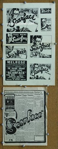 4t791 SCARFACE pressbook R41 directed by Howard Hawks, Paul Muni, Ann Dvorak & George Raft!