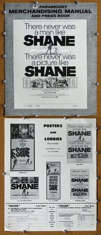 4t807 SHANE pressbook R66 most classic western, Alan Ladd, Jean Arthur, Van Heflin