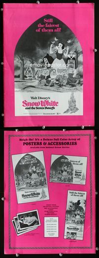 4t824 SNOW WHITE & THE SEVEN DWARFS pressbook R75 Walt Disney animated cartoon classic!