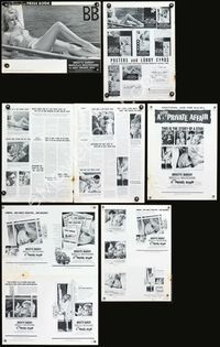 4t947 VERY PRIVATE AFFAIR pressbook '62 great images of sexiest Brigitte Bardot!