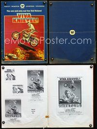 4t953 VIVA KNIEVEL pressbook '77 best artwork of the greatest motorcycle daredevil!