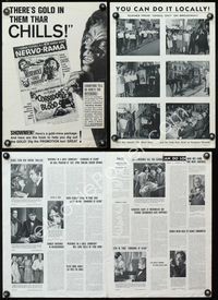 4t967 WEREWOLF IN A GIRLS' DORMITORY/CORRIDORS OF BLOOD pressbook '60s wild horror double-bill!