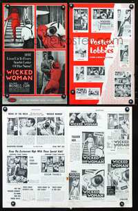 4t975 WICKED WOMAN pressbook '53 bad girl Beverly Michaels, Richard Egan, film noir!