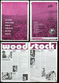 4t984 WOODSTOCK pressbook '70 images of the most classic rock & roll concert!