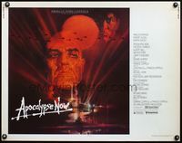 4v526 APOCALYPSE NOW 1/2sh '79 Francis Ford Coppola, classic Bob Peak art of Marlon Brando!