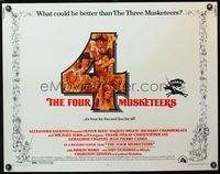 4v666 FOUR MUSKETEERS 1/2sh '75 Raquel Welch, Oliver Reed, best wacky art by Jack Rickard!