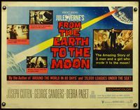 4v672 FROM THE EARTH TO THE MOON 1/2sh '58 Jules Verne's boldest adventure dared by man!