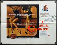 4v712 I AM A CAMERA signed 1/2sh '55 by Julie Harris, + art of sexy girls' legs in nylons!