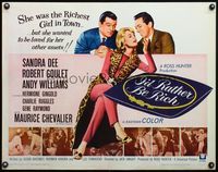 4v716 I'D RATHER BE RICH 1/2sh '64 Sandra Dee, Robert Goulet, Andy Williams, Maurice Chevalier