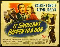 4v728 IT SHOULDN'T HAPPEN TO A DOG 1/2sh '46 c/u of Carole Landis & Allyn Joslyn with Doberman!