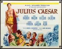 4v735 JULIUS CAESAR 1/2sh R62 art of Marlon Brando, James Mason & Greer Garson, Shakespeare