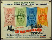 4v736 JUMBO 1/2sh '62 Doris Day, Jimmy Durante, Stephen Boyd, Martha Raye + circus elephant!