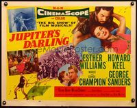 4v738 JUPITER'S DARLING style A 1/2sh '55 different close up of sexy Esther Williams & Howard Keel!