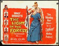 4v761 LIGHT IN THE FOREST 1/2sh '58 Disney, full-length art of Native American James MacArthur!