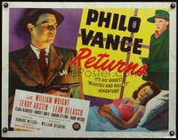 4v820 PHILO VANCE RETURNS 1/2sh '47 lady-killer detective William Wright solves the case!