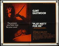 4v821 PLAY MISTY FOR ME 1/2sh '71 classic Clint Eastwood, an invitation to terror!
