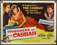 4v824 PRISONERS OF THE CASBAH 1/2sh '53 sexy Gloria Grahame, Cesar Romero, sin-capital of the world