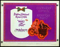4v974 WHAT'S UP DOC 1/2sh '72 Barbra Streisand, Ryan O'Neal, directed by Peter Bogdanovich!