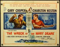4v992 WRECK OF THE MARY DEARE style B 1/2sh '59 Gary Cooper w/hook attacks Charlton Heston w/shovel!