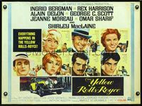4v995 YELLOW ROLLS-ROYCE 1/2sh '65 Ingrid Bergman, Alain Delon, Howard Terpning art of car & stars!