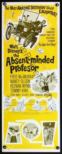 4w011 ABSENT-MINDED PROFESSOR insert '61 Walt Disney, Flubber, Fred MacMurray in title role!