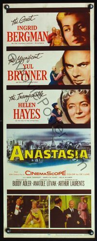 4w025 ANASTASIA insert '56 great close ups of Ingrid Bergman, Yul Brynner, & Helen Hayes!
