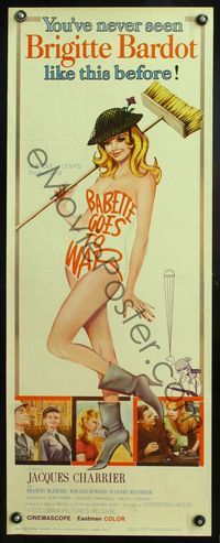 4w036 BABETTE GOES TO WAR insert '60 sexy art of Brigitte Bardot, Babette s'en va-t-en guerre!