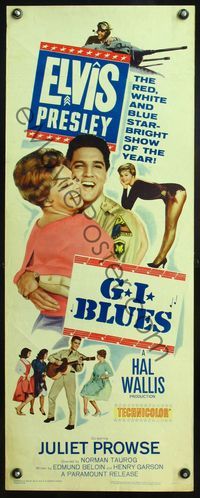 4w187 G.I. BLUES insert '60 Norman Taurog, Juliet Prowse, Elvis Presley is in the Army now!