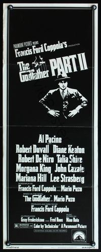4w201 GODFATHER PART II insert '74 Al Pacino in Francis Ford Coppola classic crime sequel!