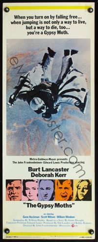4w213 GYPSY MOTHS insert '69 Burt Lancaster, John Frankenheimer, cool sky diving image!