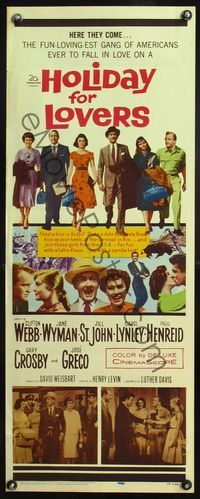 4w229 HOLIDAY FOR LOVERS insert '59 Clifton Webb, Jane Wyman, Jill St. John, Carol Lynley