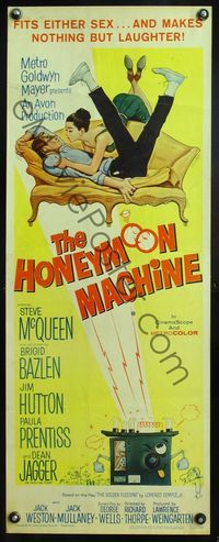 4w233 HONEYMOON MACHINE insert '61 young Steve McQueen has a way to cheat the casino!