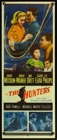 4w243 HUNTERS insert '58 jet pilot drama, Robert Mitchum & Wagner, May Britt!