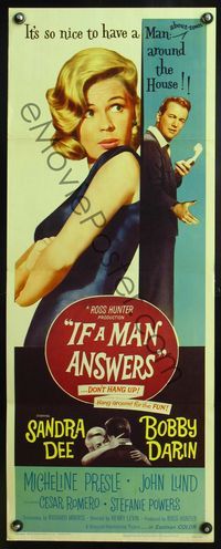 4w253 IF A MAN ANSWERS insert '62 great close up image of sexy Sandra Dee & Bobby Darin!