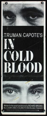 4w255 IN COLD BLOOD insert '68 Richard Brooks, Robert Blake, from the novel by Truman Capote!