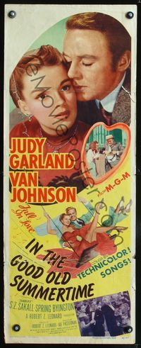 4w257 IN THE GOOD OLD SUMMERTIME insert '49 close up of Judy Garland & Van Johnson + Buster Keaton!