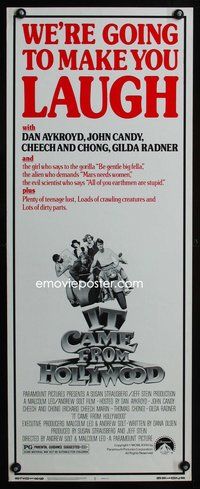 4w265 IT CAME FROM HOLLYWOOD insert '82 Dan Aykroyd, John Candy, Cheech & Chong, grade-Z movies!