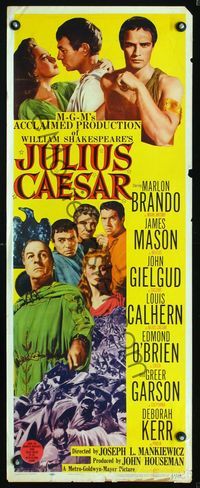 4w274 JULIUS CAESAR insert '53 Marlon Brando, James Mason, Greer Garson, Shakespeare