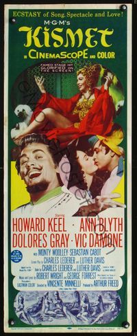 4w280 KISMET insert '56 Howard Keel, Ann Blyth, ecstasy of song, spectacle & love!