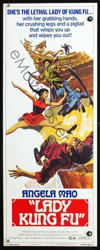 4w288 LADY KUNG FU insert '73 the unbreakable China doll who gives you the licking of your life!
