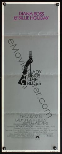 4w289 LADY SINGS THE BLUES insert '72 Diana Ross as Billie Holiday, different image by B.G. Charles