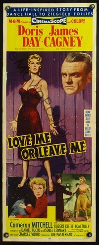 4w317 LOVE ME OR LEAVE ME insert '55 full-length sexy Doris Day as famed Ruth Etting, James Cagney!