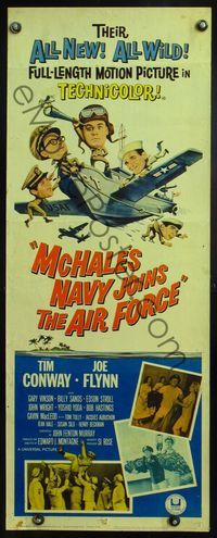 4w343 McHALE'S NAVY JOINS THE AIR FORCE insert '65 great art of Tim Conway in wacky flying ship!