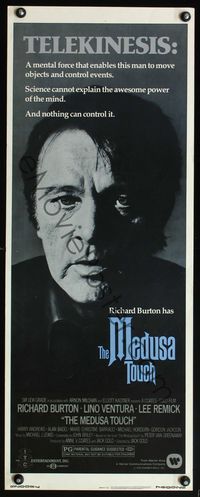 4w346 MEDUSA TOUCH insert '78 Richard Burton is the man with telekinesis, great close portrait!