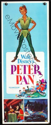4w415 PETER PAN insert R76 Walt Disney animated cartoon fantasy classic, great full-length art!