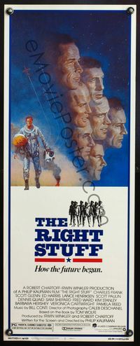 4w474 RIGHT STUFF insert '83 great Tom Jung montage art of the first NASA astronauts!