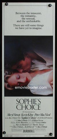4w574 SOPHIE'S CHOICE insert '82 romantic close-up of Meryl Streep & Kevin Kline!