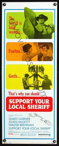 4w627 SUPPORT YOUR LOCAL SHERIFF insert '69 James Garner is hard working, fearless, gentle!